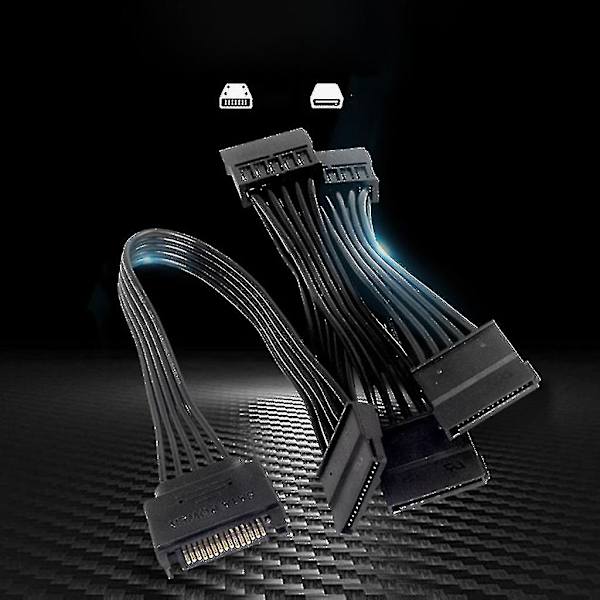 En til fem port SATA harddisk strømkabel forlengelseskabel SATA adapter