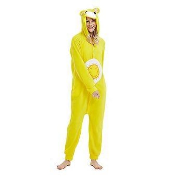 Bjørn Onesie Pyjamas Cosplay Dyre Homewear Nattøy Jumpsuit Kostyme For Kvinner Menn (M Gul)