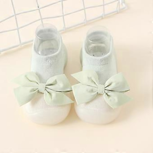 Babysockskor Spädbarn Söta Tecknade Barn Pojkskor Mjuk Gummisula Barn Golvskor BeBe Tossor Småbarn Flickor Första Steg (C-Grön 12-18 månader)