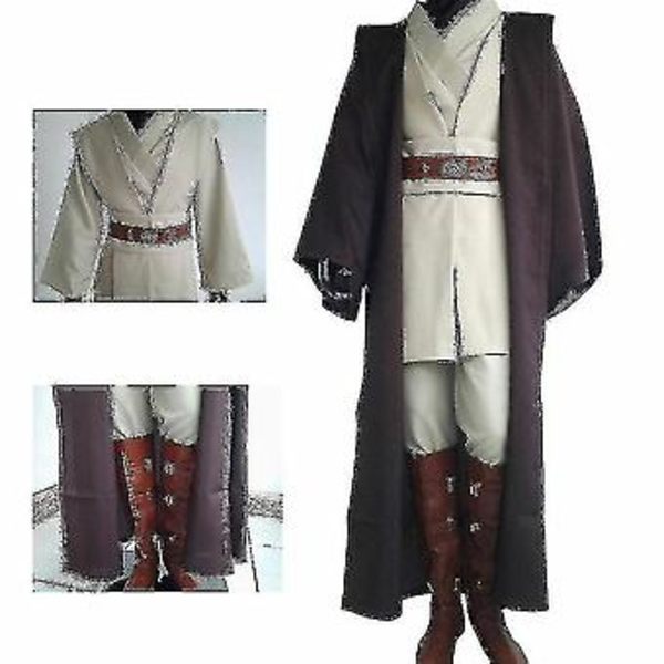Star Wars Obi-Wan Kenobi Jedi Ridder Voksen Kostume Kappe Dragter Halloween V1 (S sort)