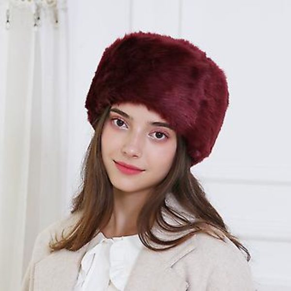 Vinter varm plysh hat til rejse, date, bryllup plus fløjl tyk kold beskyttelse hat sort  Style G