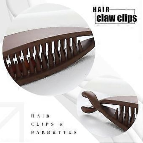 Banan Hårklämmor 3-pack Starka Klämmor Bananklämmor 10cm Lång Fiskkam Hästsvansklämmor Matt Banan C