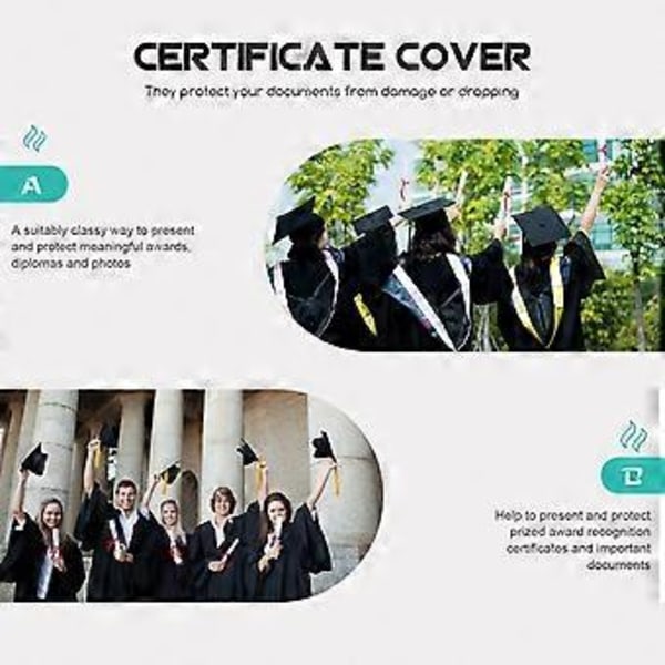 5 kpl Kultaleimattuja Asiakirjakansioita Todistuskansioita Diplomikansioita