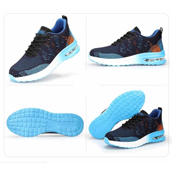 Safety Shoes Men Women Work Sneakers Steel Toe Shoes 2022 New Work & Safety Boots Indestructible Unisex Work Shoes Footwear 2163 blue 38