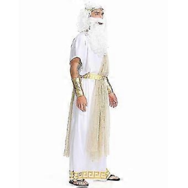 Aikuisen Rooman Kuningas Kreikkalainen Halloween-Puku Jumala Miehet Zeus Puku - JA(M Clothing)