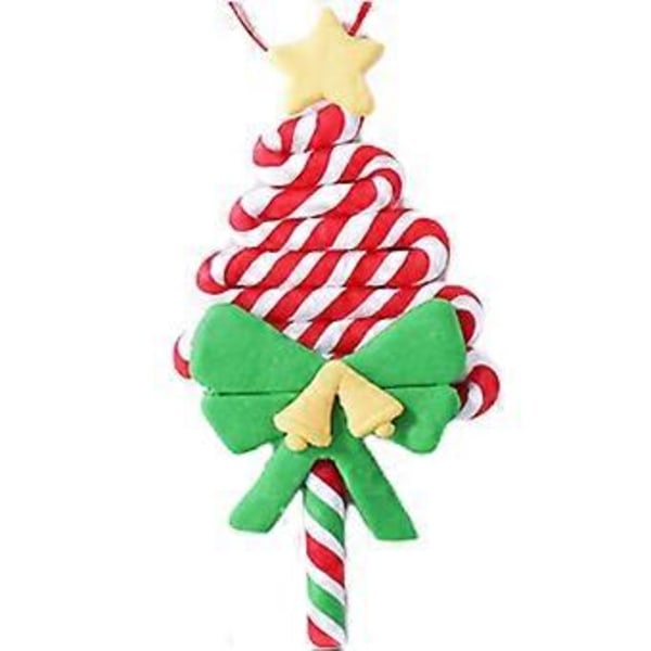 Julefestslikke Lollipop Candy Cane Juletræ Hængende Dekorationer Pynt (B)