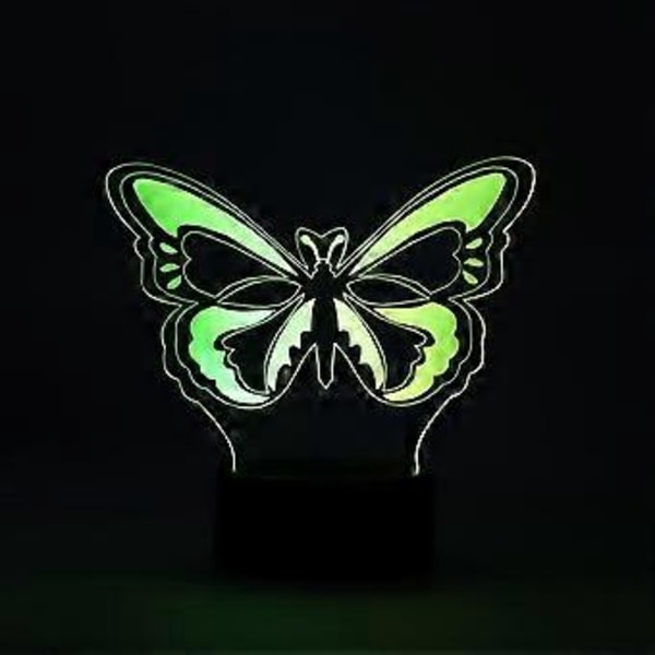 Nattlampa 7 Färger Touchkontroll USB-Laddning Batteridriven 3D Vivid Form Sänglampa för Sovrum Barnrum