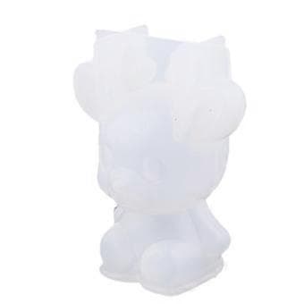 Söt Älg Milu Hjortformad Silikonform, Resin Gjutning Epoxiform för DIY