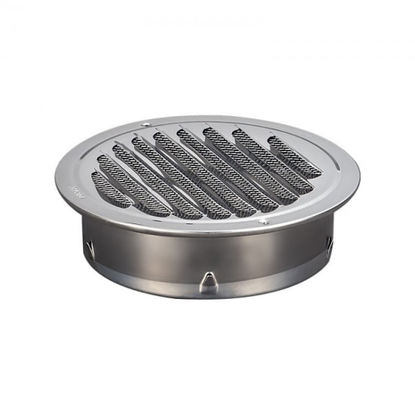 1 stk Rund Ventilationsrist i Rustfrit Stål 100mm Metal Ventilat