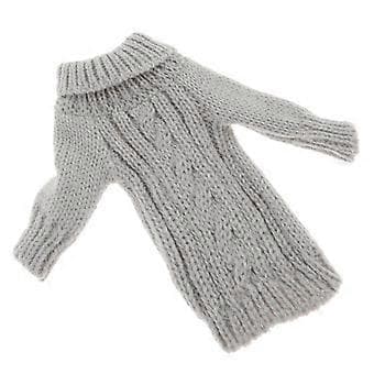 1/6 Skala Casual Strikket Oversized Langærmet Pullover Sweater Outfit til (Grå)