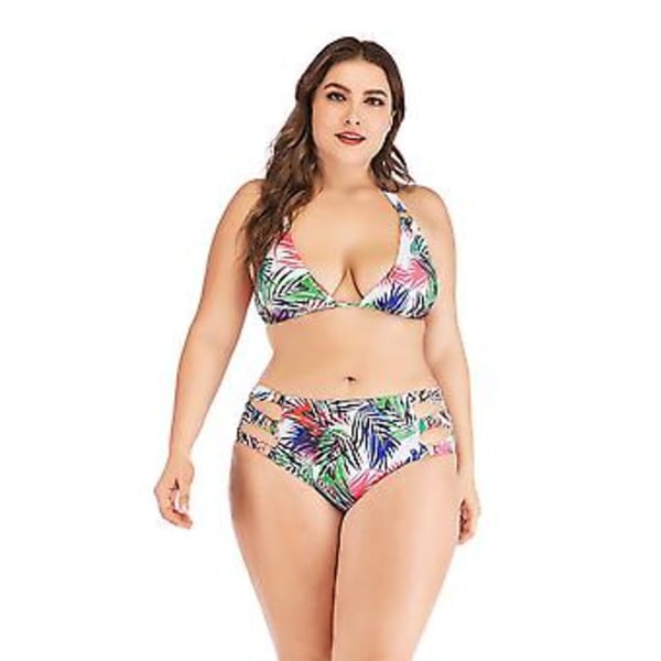 Jentebadedrakt plus size dame slankende trykt slank reise aliexpress bikini badetøy L