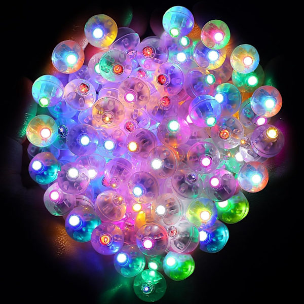 LED-ilmapallovalot, Mini pyöreä LED-ilmapallovalo 60 kpl, LED B
