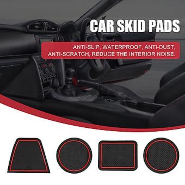 Anti- Dörrgummi Koppskydd Röd Dörrspårspad för 86 BRZ GT86 FT86 FR-S 2012-2019 Mat Accesso
