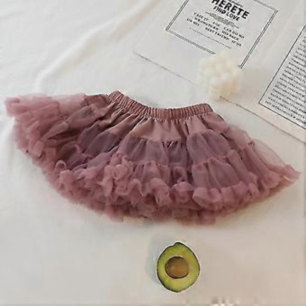 Flickor Barn Tutu Kjolar Barn Dans Tutu Underkjol Festklänning V (130 Röd)