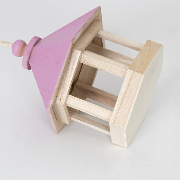 Fuglefoderbræt, 19x16cm, 1 stk., Pink, Paulownia træfuglerede B