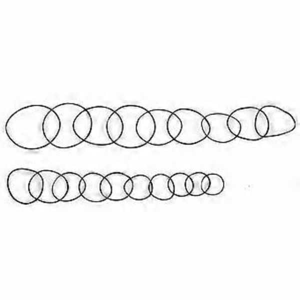 950 st Set 12mm30mm Universal Gummi O-ring Klocka Baksida Tätningspackningar (0.6mm)