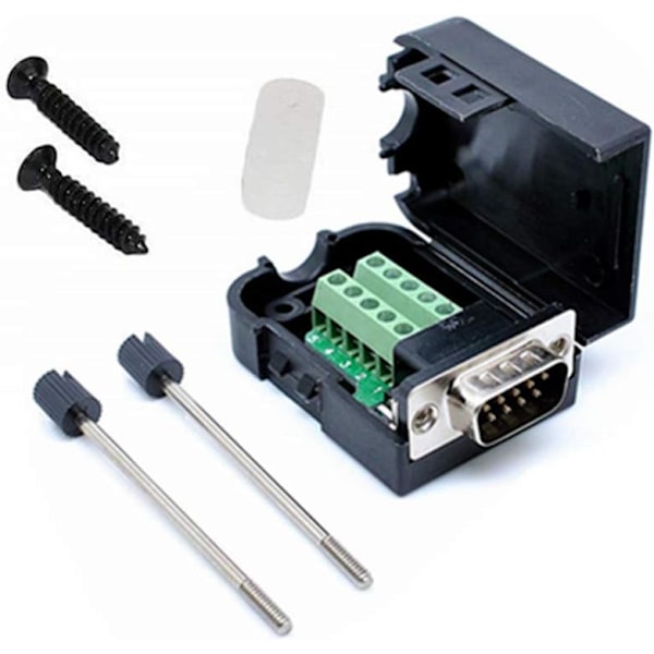 DB9 RS232 D-SUB hannkontakt til skrueterminal 9-pin port