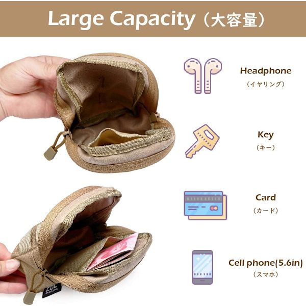 Taktisk Molle-Pouch Militær Bæltepose EDC Taljepose Ekstra Pose