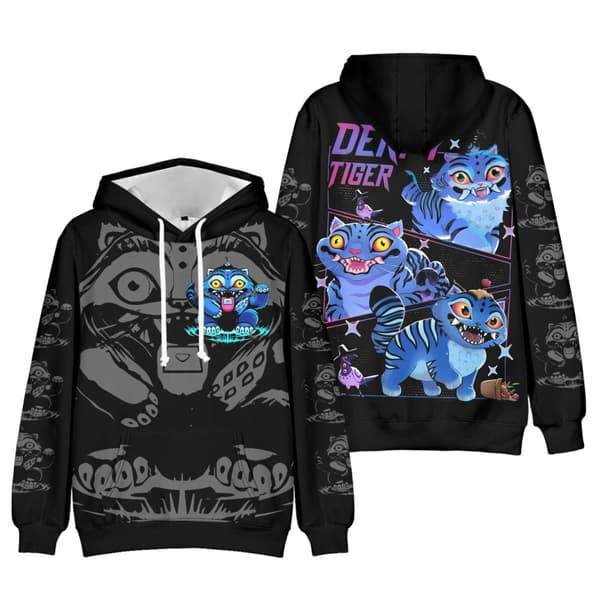 KPop Demon Hunters Hettegenser 3D-trykk Pullover Hettegenser for menn og kvinner 130cm