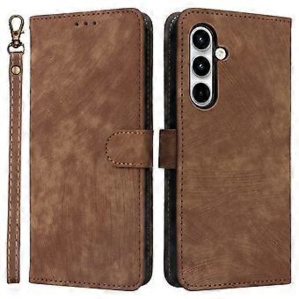 Læder Wallet Case med RFID-blokering til Samsung Galaxy A35 5G - Brun (Brun)
