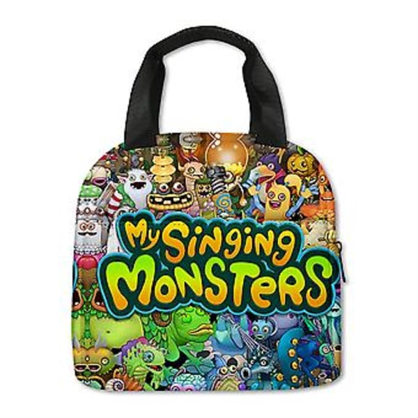 My Singing Monster Isolerad Lunchväska för Barn Pojkar Flickor Återanvändbar Hållbar Lunchväska Håller Maten Kall/varm För Skola Picknick (C)