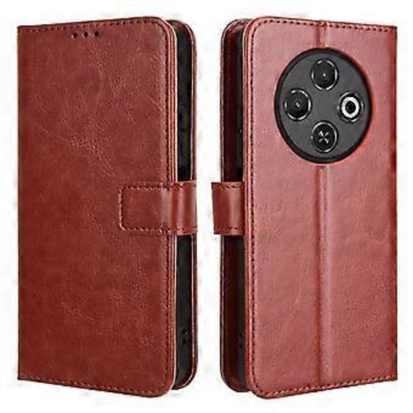 TECNO Spark 30C 4G kL5n -kotelo Crazy Horse -kuvioitu PU-nahkainen puhelinlompakkokotelo (Tyyli A)