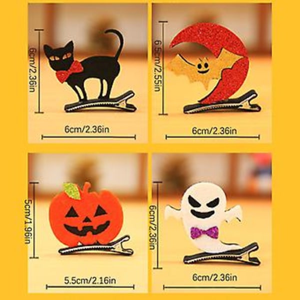 1 stk Halloween Jente Hårklipp Spøkelse Hekshatt Gresskar Hårspenne Barrettes Hårtilbehør For Barn Hårklipp Hodeplagg