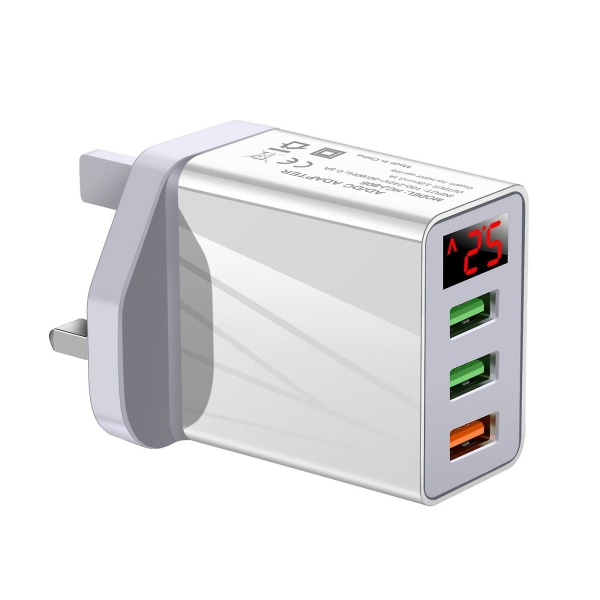 5v/3a Smart Digital Display Is Suitable For Apple Android Multi-port Usb Charger