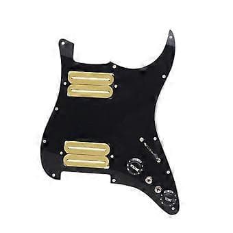 Elektriske guitarer Pickguard Pickup Samling Scratchplate Praktisk Robust (Sort Gul)