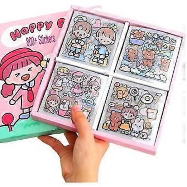 100 stk. - Kawaii Klistermærker Søde Tegneserie Klistermærker Kawaii Klistermærke Tegneserie Klistermærker Scrapbooking Klistermærker til Scrapbog Dagbog Dekoration Håndværk DIY