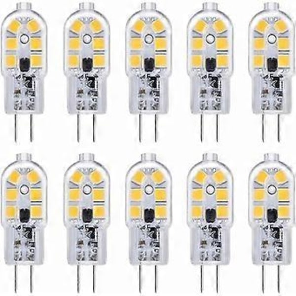 G4 LED-lamppu 12V 2W 200LM, halogeenilamppua vastaava, ei himmennettävä, 10 kpl pakkaus