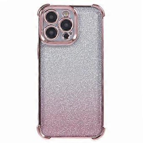 iPhone 15 Pro Max -kotelo TPU Glitter Gradient -puhelinkuori galvanoidulla kehyksellä (Tyyli E)