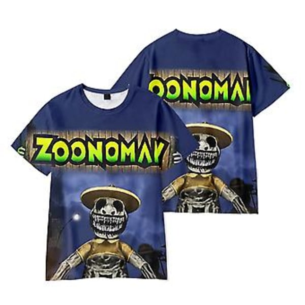 6-10 År Børn Drenge Piger Zoonomaly 3D Print Casual Kortærmet T-shirt Sommer Tee Tops Fødselsdagsgaver (8-9 År B)