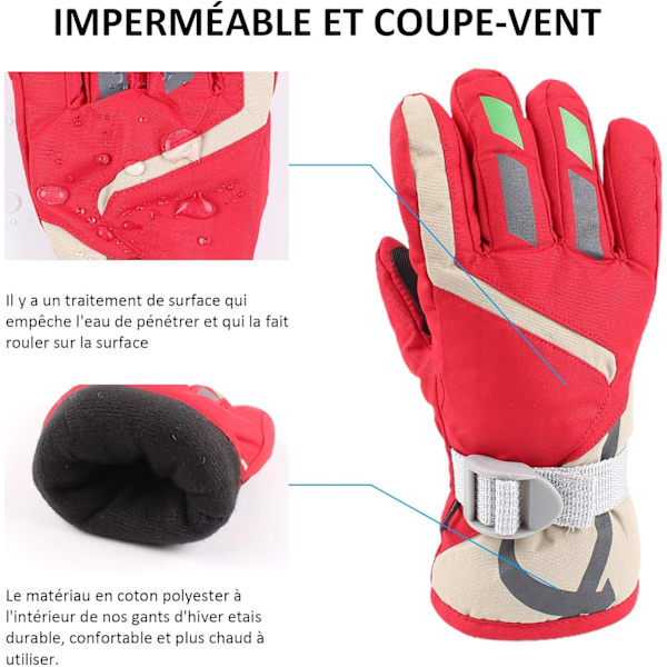 Barne hansker jente gutt vanntette ski snowboard hansker for barn