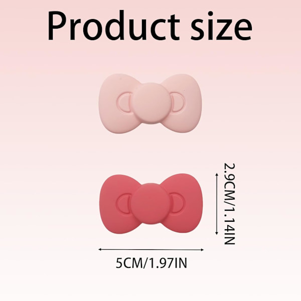 6 PAKKAUS Pinkki Rusetti Hiussoljet Tytöille, Söpö Rusetti Hiukset Barrettes Hiustappi Alligaattori Klipsit Kawaii Hiustarvikkeet Naisille