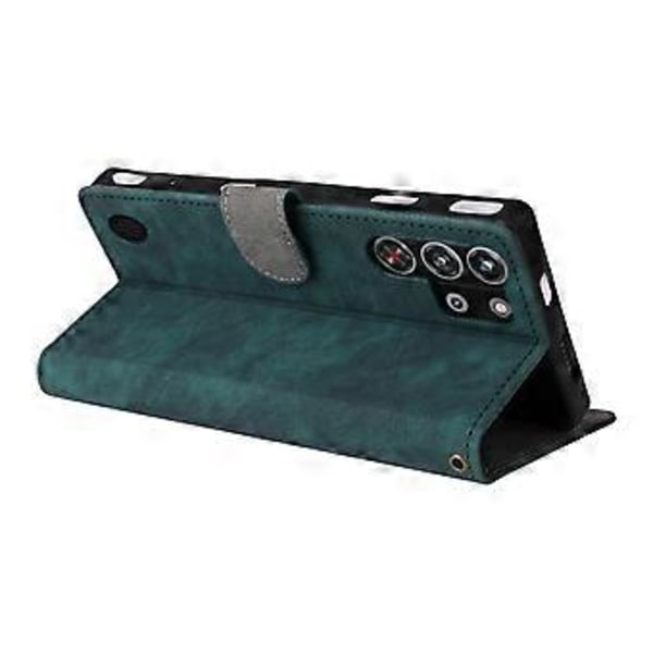 Til ZTE nubia Red Magic 10 Pro 5G/10 Pro+ 5G Wallet Case RFID-blokering PU Læder Cover Stativ View (Grøn)