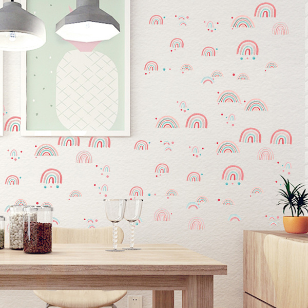 4 st Väggdekaler Regnbågsväggdekaler Mural Dekaler för Sovrum