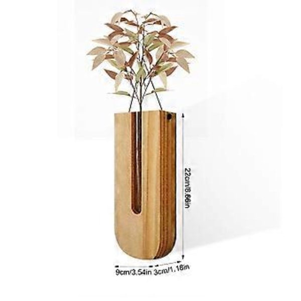 Trävas Väggdekoration Blomkruka Trävas Blomkruka Hängande Blomkruka Väggdekoration Artefakt (gul)