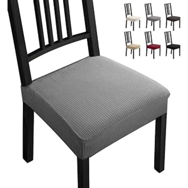 (Förpackning med 1, grå) 2-delad stol underöverdrag Matsalsöverdrag för Un