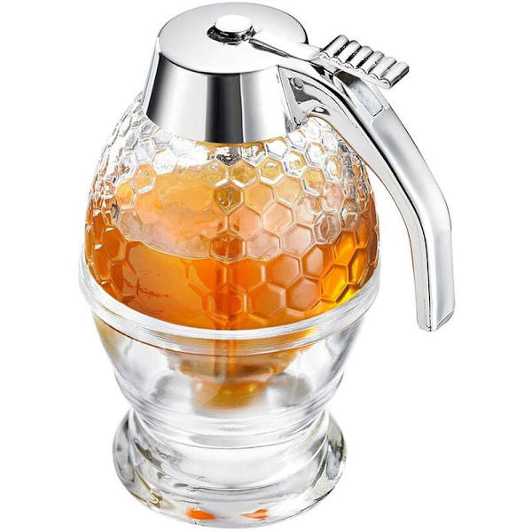 Honningsirupdispenser, 200 ml honningdispenserbeholder akryl st