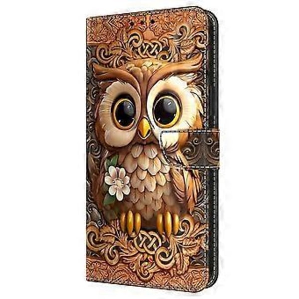 Skal till iPhone 16 Pro Max Mönstertryckt Skyddsfodral TPU+PU Läder Flip Telefonfodral (Stil I)