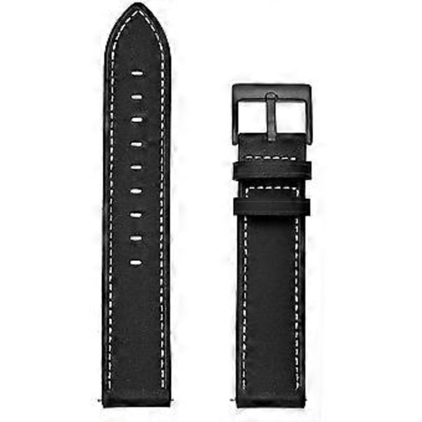 20mm Læderremme Kompatibel med Samsung Galaxy Watch 4 Rem 40mm 44mm 2021 Galaxy Watch 4 Classic 42mm 46mm Rem Læderrem Passer til 6,7-9 Tommer B