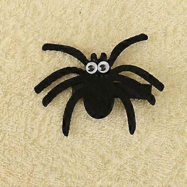 6 stk. Spøkelsesaktige Svarte Edderkopp Hårklipp Halloween Klesopp Halloween Hårpynt Festrekvisitter Edderkopp Hårklipp Morsomme Hårnåler Hårtilbehør for Barn