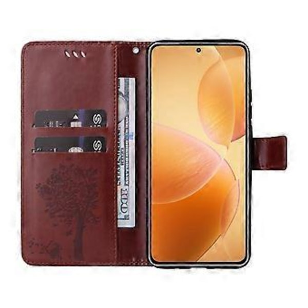 KT Imprinting Flower Series-3 Deksel til Xiaomi 14T Pro Katte-tre Mønster Flip Lær Telefondeksel (Stil H)