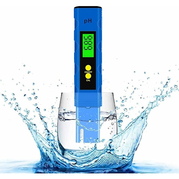 Digital pH-mätare, Digital LCD Vattenkvalitetstestare, 0,01 pH Noggrannhet