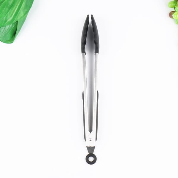 Tang 27 cm med silikonespidser - Rustfrit stål køkkentang