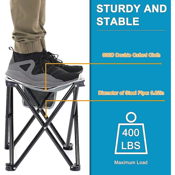 2 Pack Portable Folding Stool Lightweight Folding Camping Stool
