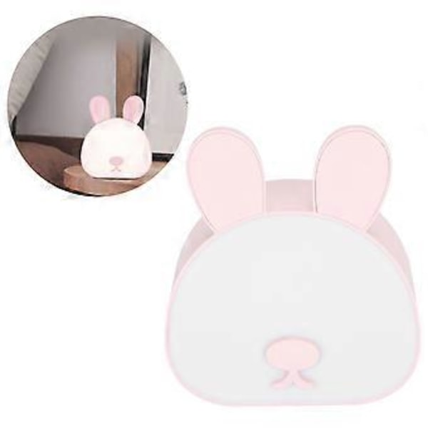 Sød Kanin LED Natlampe Ornament USB Genopladelig Trinløs Dæmpbar Sengelampe Dekoration