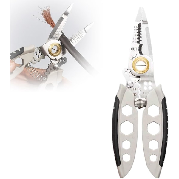 7-inch Multipurpose Wire Stripper, 2024 Upgraded Multi-Functional Wire