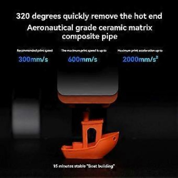 Hærdet stål 0,4 mm dyse Hotend Kit til Anycubic Kobra S1 3D-printer Hotend Samlet Ekstruder fo